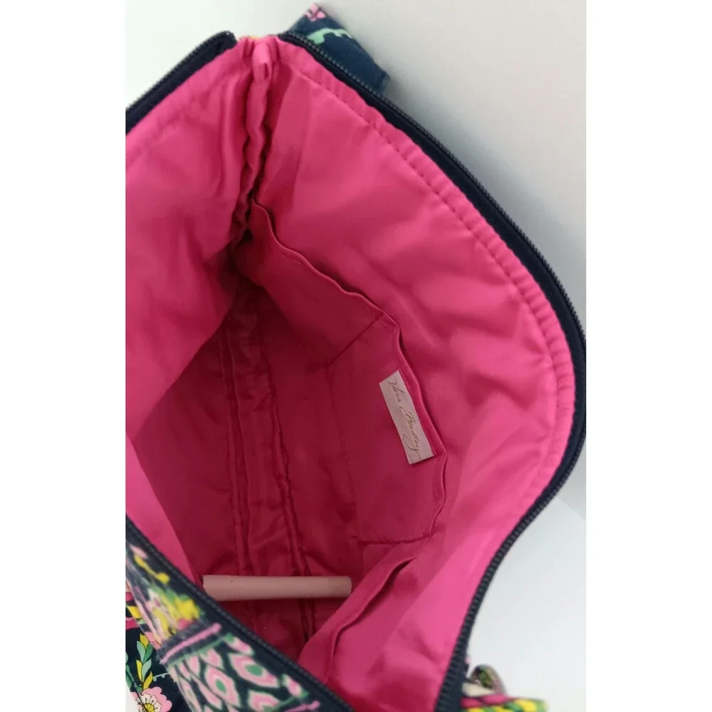 Vera Bradley Nomadic Floral Quilted Crossbody Bag: Navy Pink Green Paisley Purse